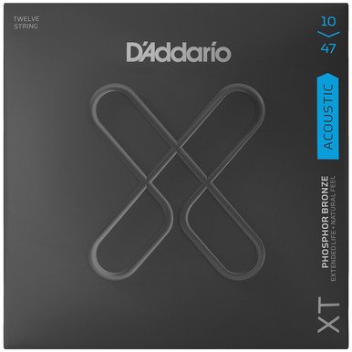 D'Addario XT Coated Phosphor Bronze Acoustic Guitar Strings XTAPB1047-12 12-String Light 10-47