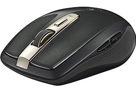 Logitech Anywhere Mouse MX (Works on Glass Surfaces Too) w/ 2.4GHz Wireless, Laser Sensor & 3-year warranty