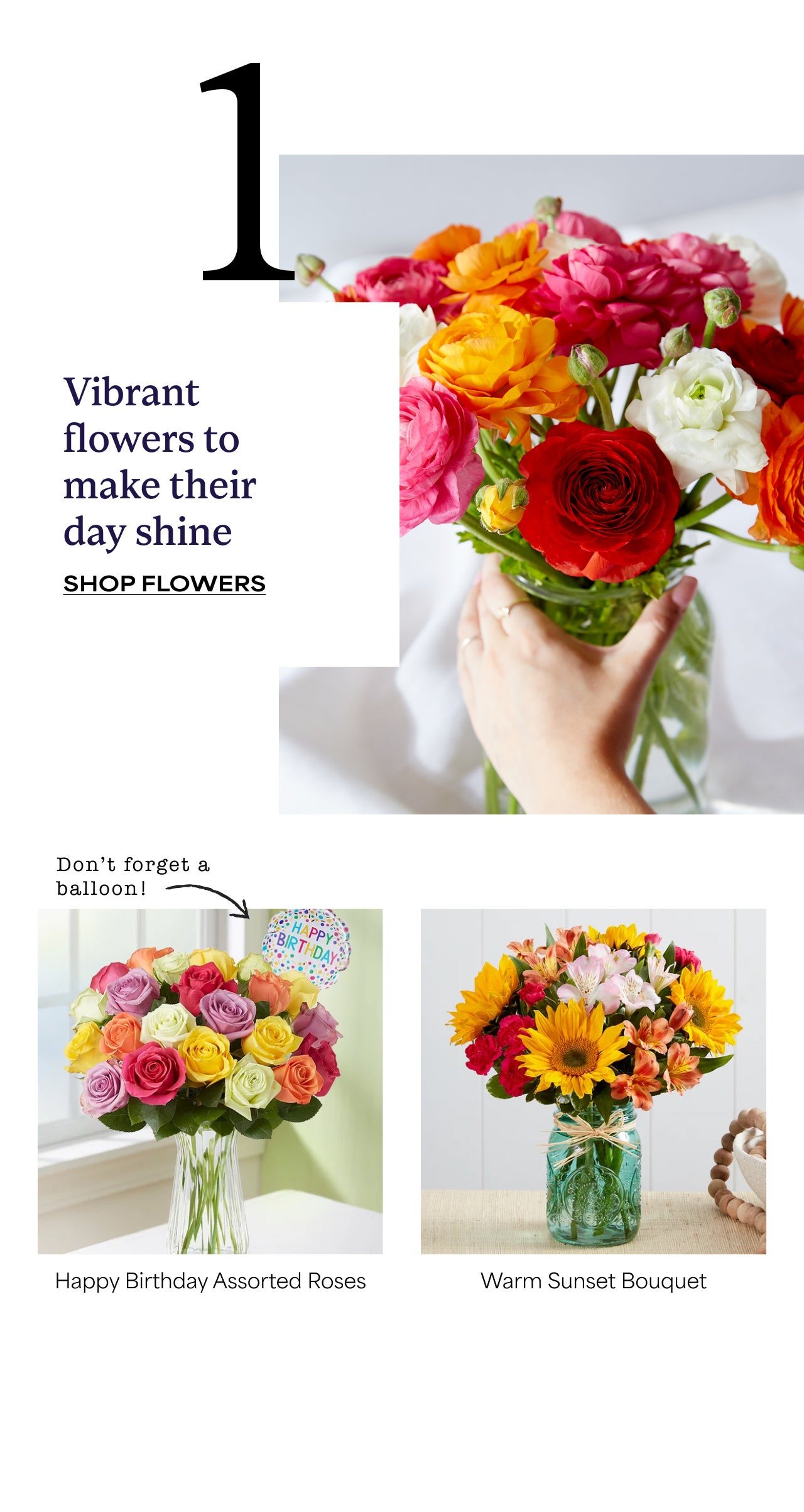 One | Vibrant Flowers to Make Their Day Shine | Shop Flowers