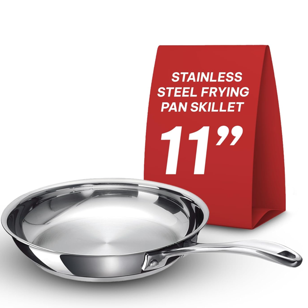  Stainless Steel Frying Pan Skillet 