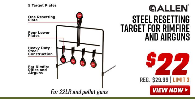 Allen Co. Steel Resetting Target for Rimfire and Airguns