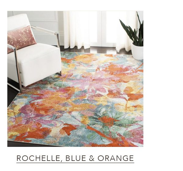 Rochelle Blue and Orange Rug | SHOP NOW