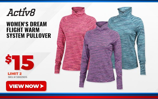 ACTIV8 WOMEN'S DREAM FLIGHT WARM SYSTEM PULLOVER