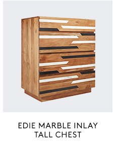 edie marble inlay tall chest