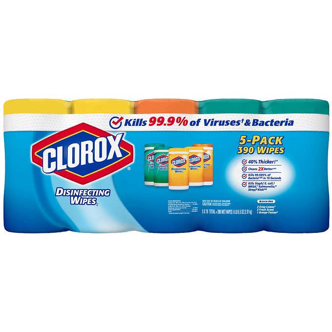 Clorox Disinfecting Wipes 78 Sheets, 5-count