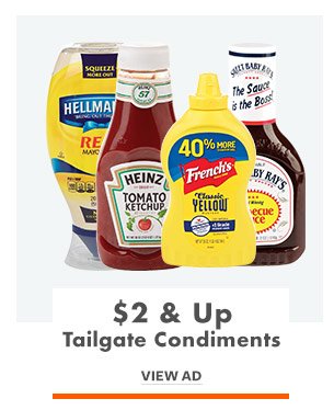 $2 & Up Tailgate Condiments