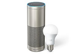 Amazon Echo Plus Alexa-enabled Smart Bluetooth Speaker (Built-in Smart Home Hub) w/ Philips Hue Bulb