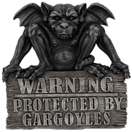 Protected By Gargoyles Plaque