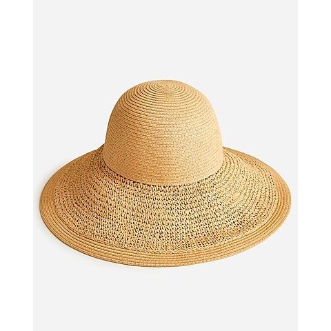 Textured summer straw hat