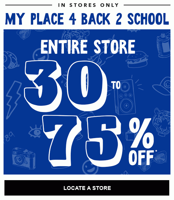 30-75% Off Entire Store