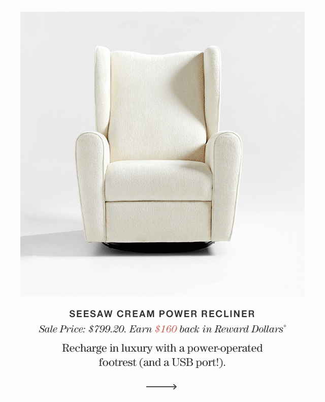 Seesaw Cream Power Recliner