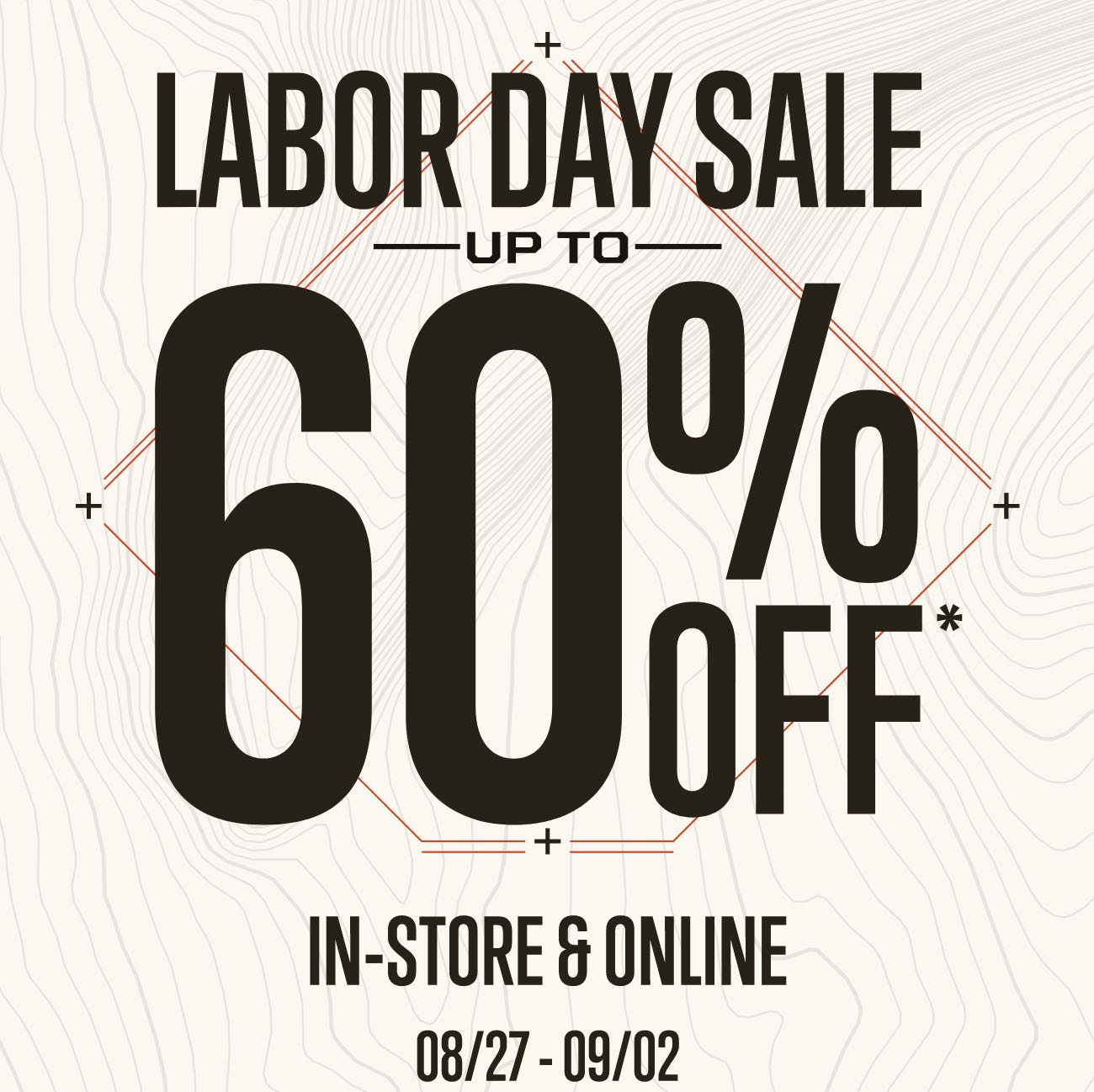 Labor Day Sale Main Image Up To 60% Off