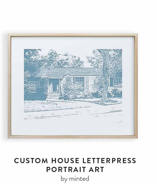 Custom House Letterpress Portrait Art