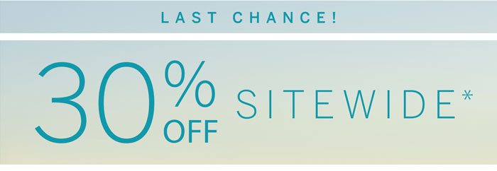 Last Chance 30% Off Sitewide
