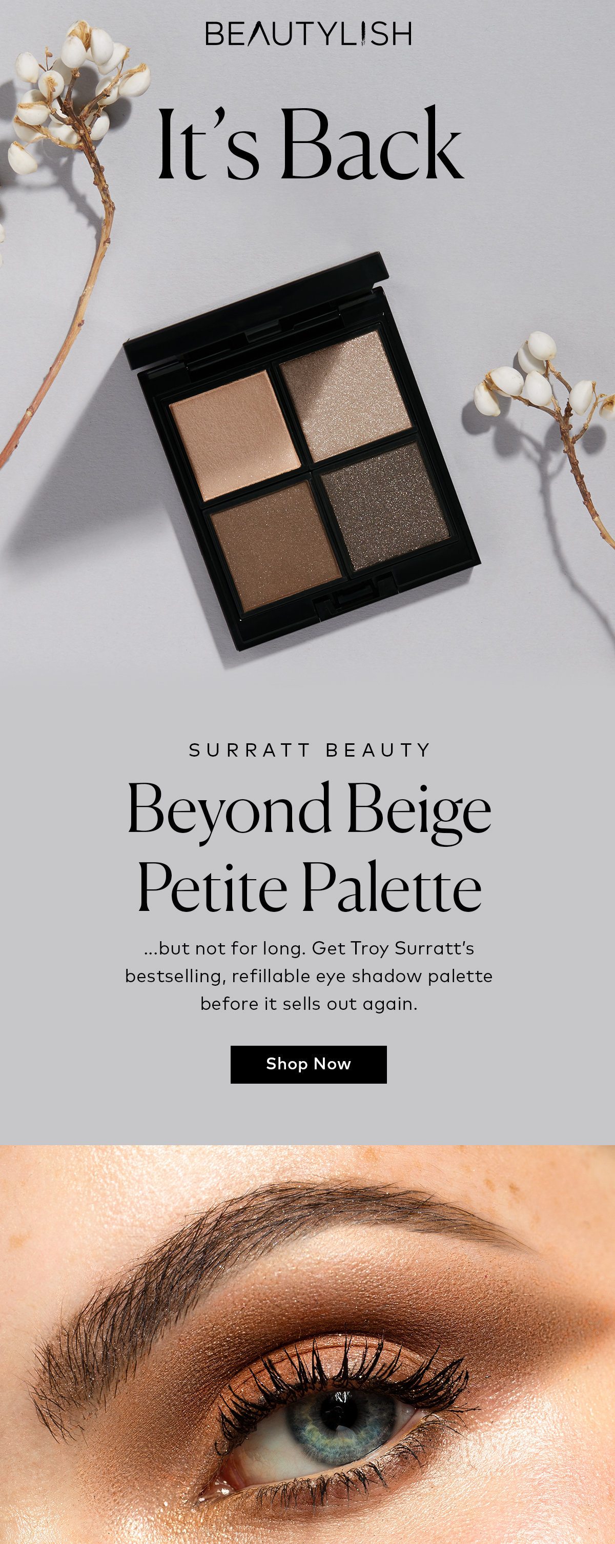Surratt Beauty's Beyond Beige Petite Palette is back in stock! Shop now on Beautylish.com