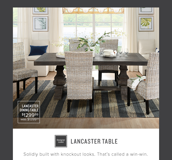 lancaster dining table value city