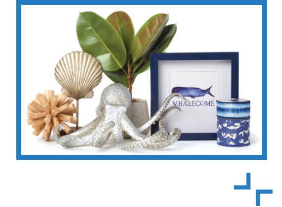 Image of Indigo Mist Decor, Entertaining, Textiles, Candles and Ribbon. Buy online pickup in-store.