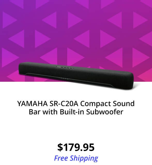 YAMAHA SR-C20A Compact Sound Bar with Built-in Subwoofer