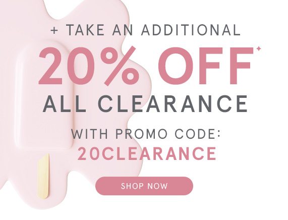 Take an Additional 20% Off All Clearance with Promo Code 20CLEARANCE