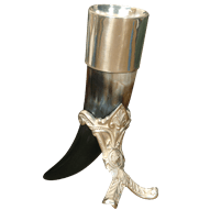 Viking Drinking Horn with Stand