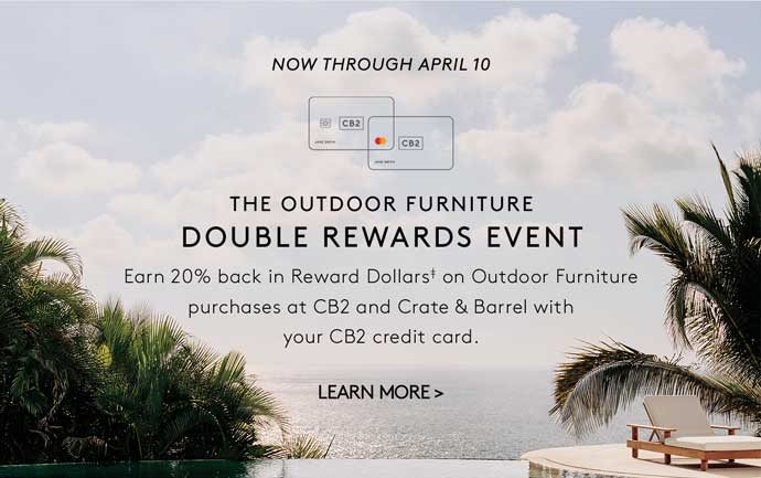 NOW THROUGH APRIL 10 THE OUTDOOR FURNITURE DOUBLE REWARDS EVENT