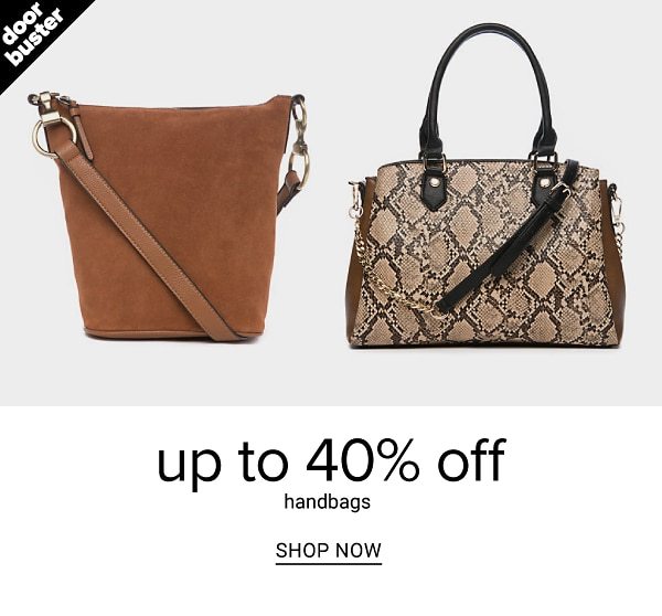 Up to 40% off Handbags - Shop Now