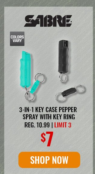 SABRE 3-in-1 Key Case Pepper Spray with Key Ring