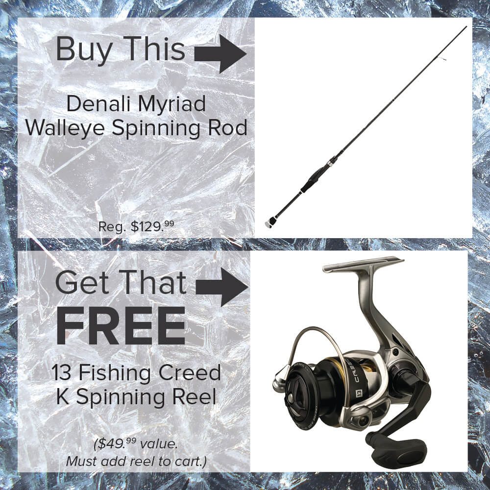 BUY A Denali Myriad Walleye Spinning Rod, GET A FREE! 