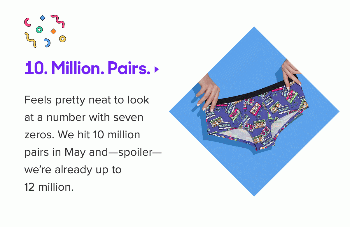 10. Million. Pairs. Feels pretty neat to look at a number with seven zeros. We hit 10 million pairs in May and—spoiler—we’re already up to 12 million. 