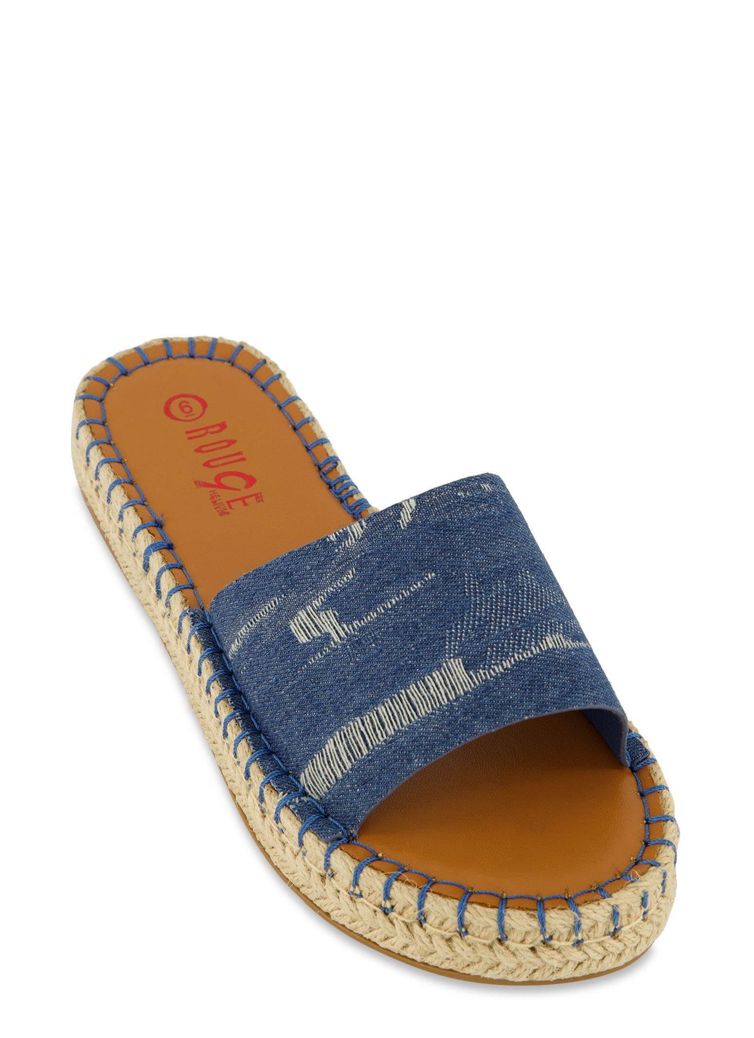 Espadrille Trim Slide Sandals