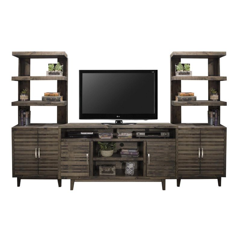 Avondale Varied Brown 3 Piece 76" Modern Entertainment Center