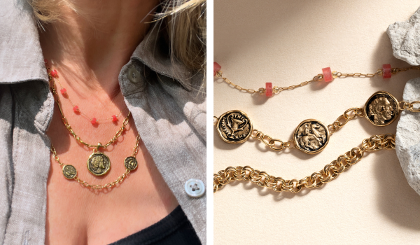 Featuring a revolutionary design and vintage coins, these pieces blend timeless and modern style. 