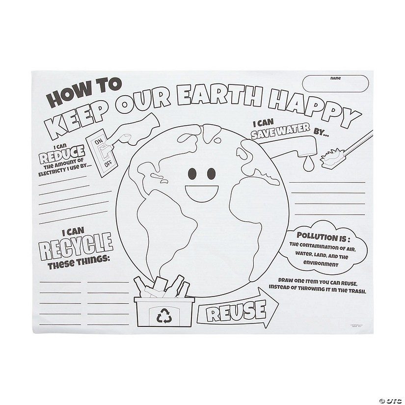 Color Your Own Earth Day Posters