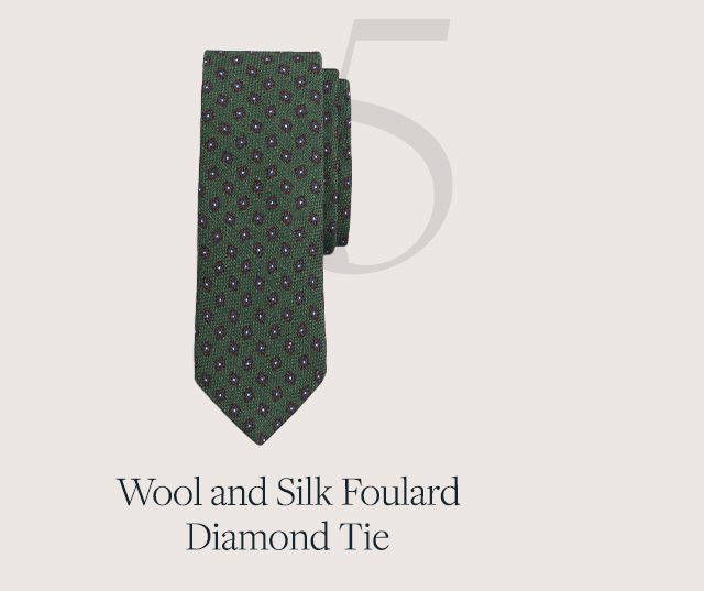 Wool and Silk Foulard Diamond Tie