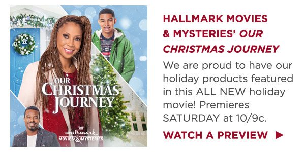 Watch Hallmark Movies and Mysteries' all new movie Our Christmas Journey premiering on Saturday at 10/9c.