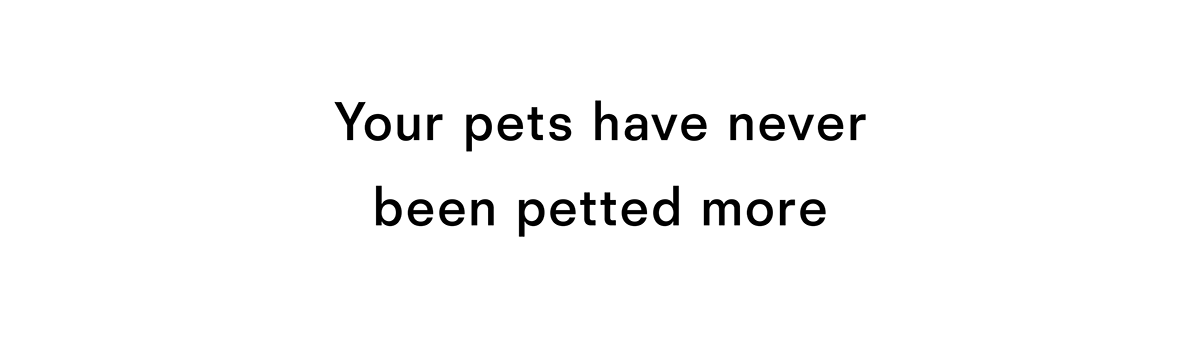 Your pets have never been petted more