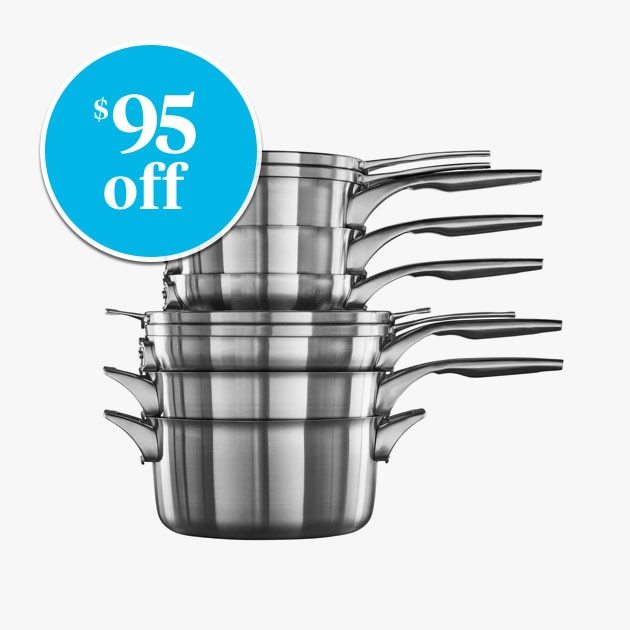 $95 off Calphalon Premier Space Saving Stainless Steel 10-Piece Cookware Set