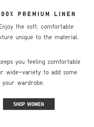 100% PREMIUM LINEN - SHOP WOMEN