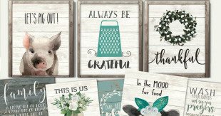 TWO Rustic Kitchen Prints Only $9.36 Shipped
