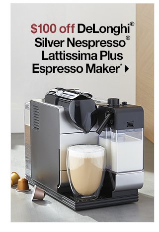 $100 off DeLonghi Silver Nespresso Espresso Maker