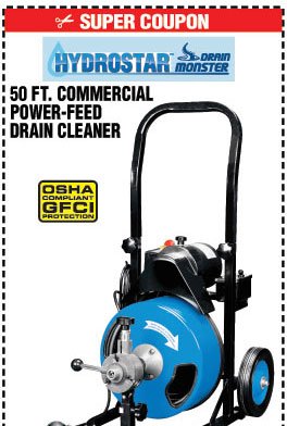 50 ft. Commercial Power-Feed Drain Cleaner with GFCI