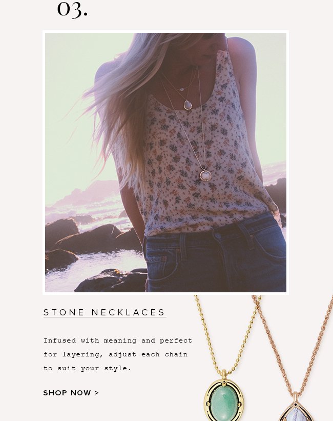 Precious metals, smooth stones, adjustable lengths. Layer necklaces> 