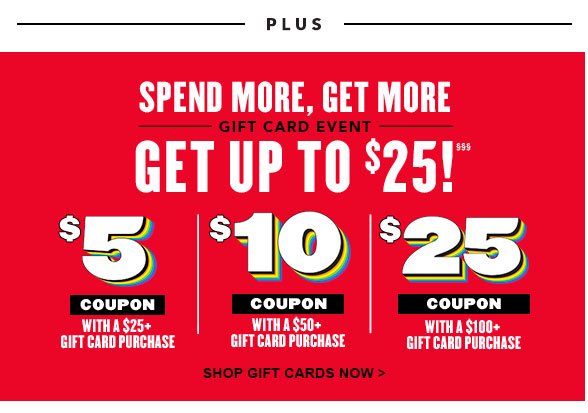 Spend More, Get More Gift Card 