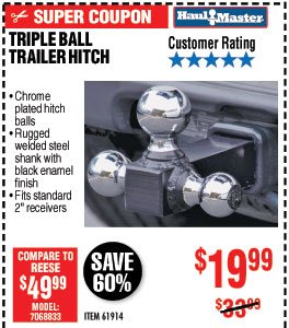 TRIPLE BALL TRAILER HITCH