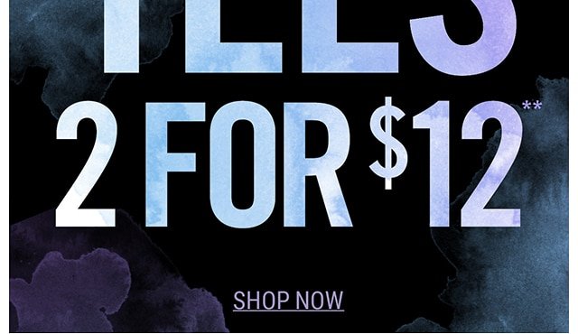 Clearance Tees 2 for $12