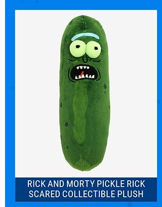 Rick and Morty Pickle Rick Scared Collectible Plush