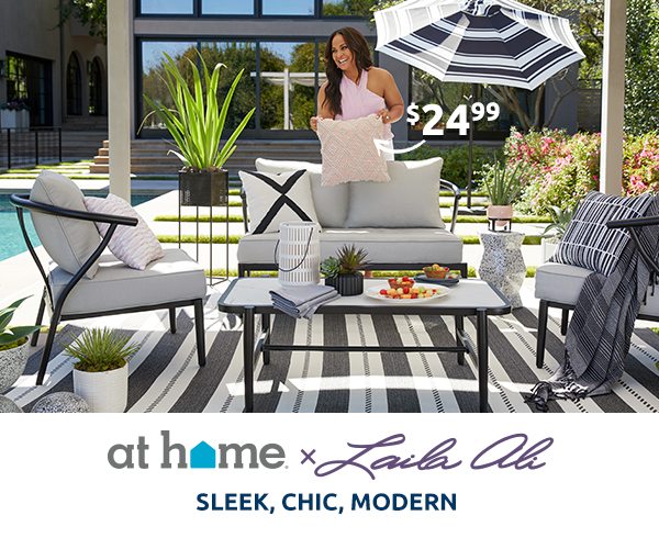 At Home x Laila Ali | Shop Outdoor Collection >