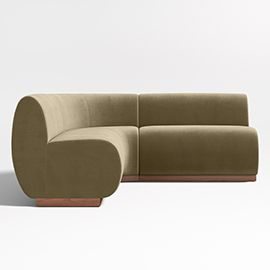 Leandro Dining Banquette with Rounded Corner