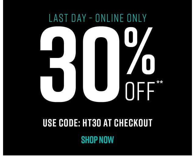 2 Days Online Only 30% Off Use Code: HT30 at checkout