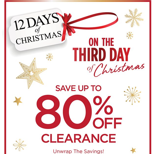 On The Third Day of Christmas - Save Up To 80% Off Clearance